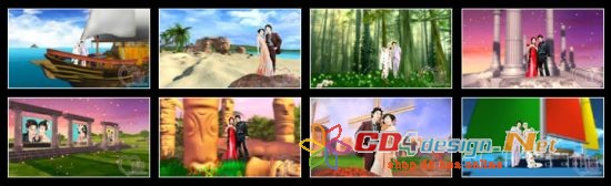 [After Effects] 3D Wedding Album Xiying 3D007