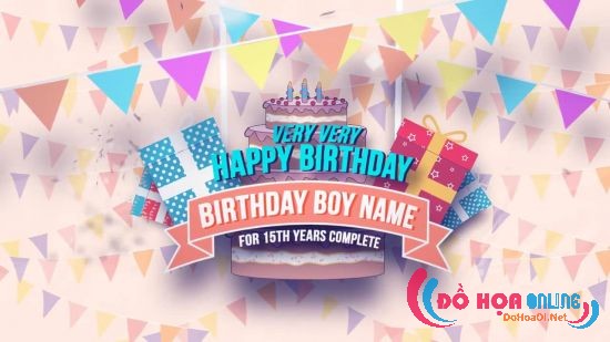 Happy Birthday Slideshow After Effects Templates