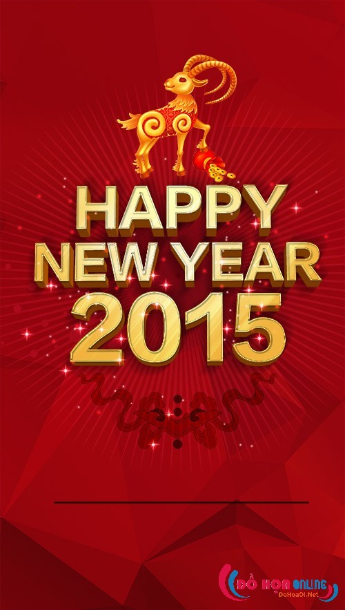 PSD background happy new year 2015 dê vàng
