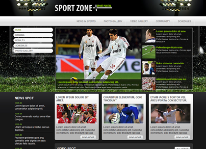 Template HTML - CSS Sport Portal  Web 