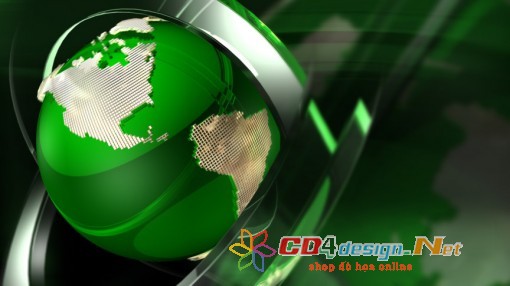 Background video news -  Loop 125 - Green Globe.