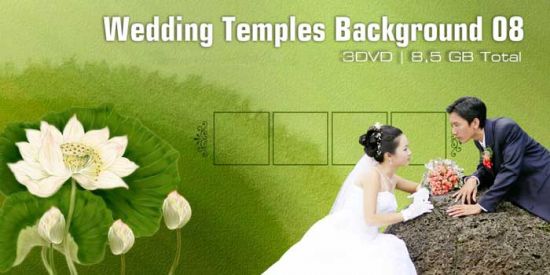 28. Wedding Temples Backgrounds PSD Layer 2008 I - 3 DVD