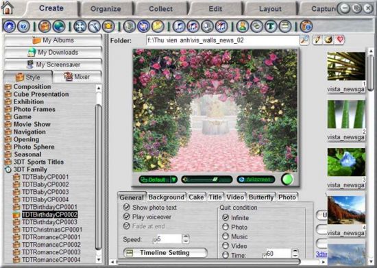 3D album 3.29 - Fshare 640MB Phần mềm trình diễn slider ảnh cực đpẹ